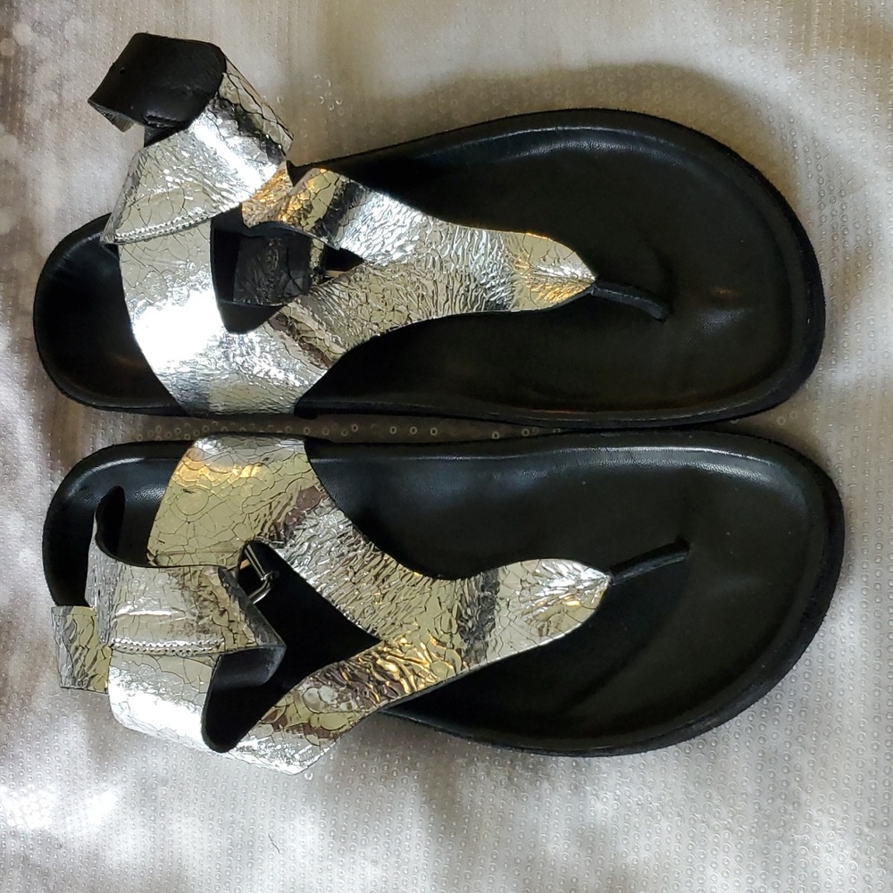 Isabel Marant Silver Metallic Sandals Size 41 or US 10